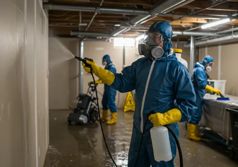 Basement Sanitization and Antimicrobial Treatment process in Wolfhurst, OH