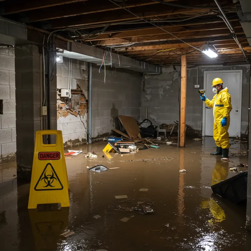 Flooded Basement Electrical Hazard in Wolfhurst, OH Property